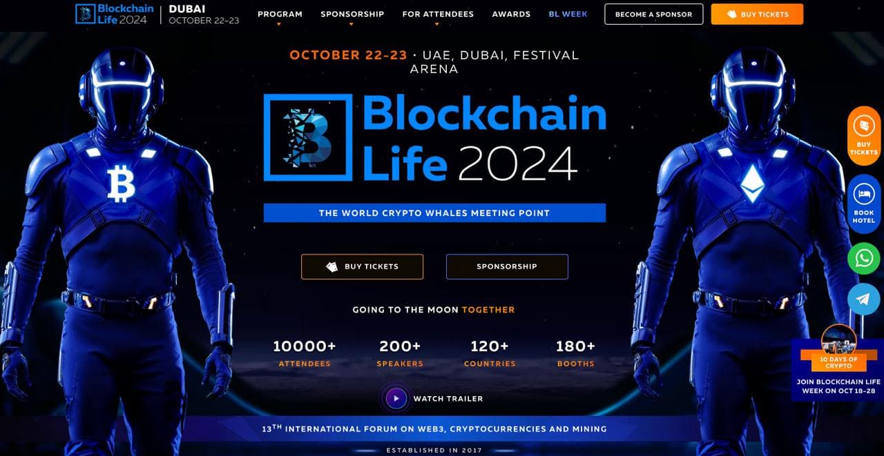 GENESIS crypto platform to present its GEN token to the world at Blockchain Life 2024 forum